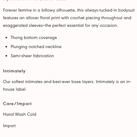 NWOT Intimately Free People Lulu May Crochet Bodysuit - M - Picture 6 of 6